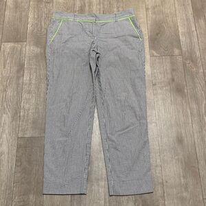 Womens J. Crew Seersucker Pin Stripe Crop‎ Chino Pants
